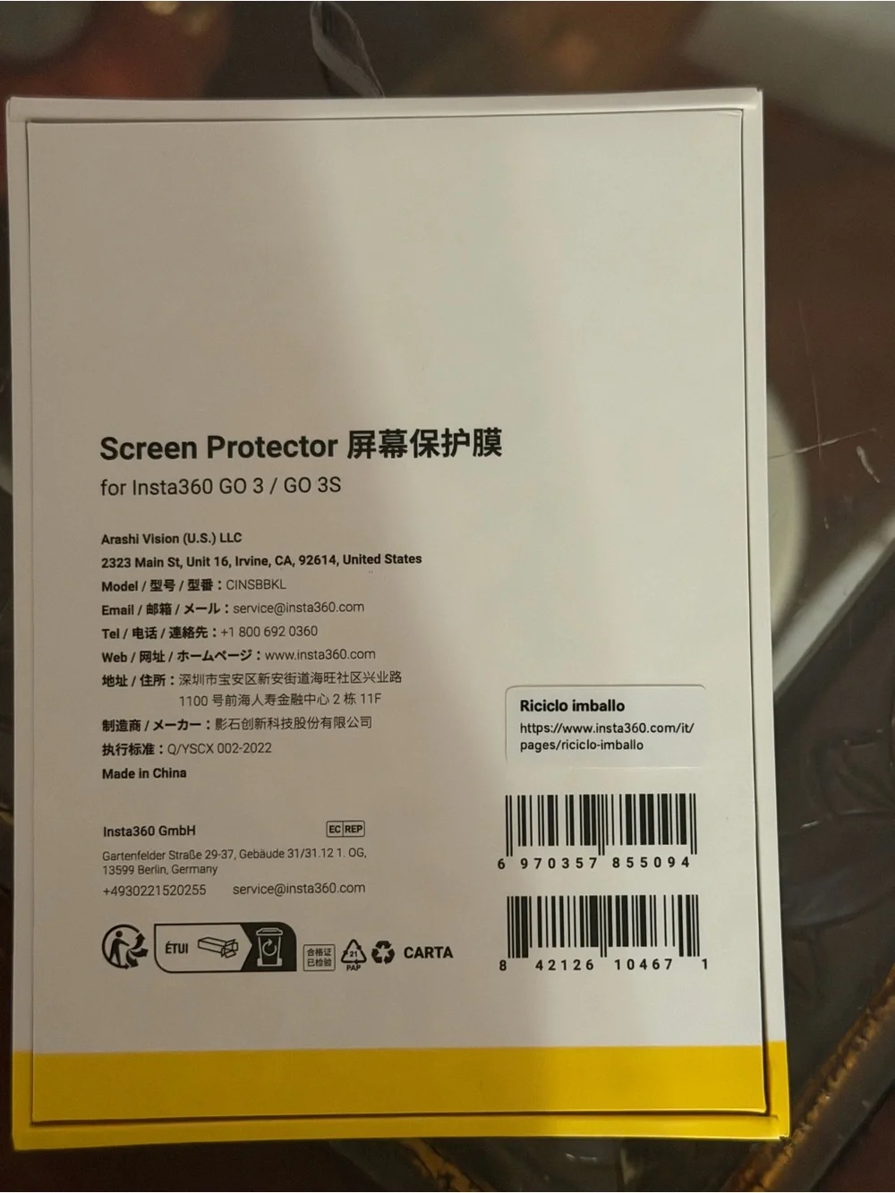 Insta360 GO 3 / GO 3S Screen Protector